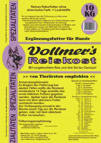 Vollmers-Hundefutter Vollmer’s Vollmer´s 37102 Reiskost 5 kg