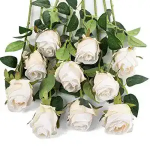 Künstliche Rosen Flojery 10pcs Künstliche Rose Blumen Langer Stiel