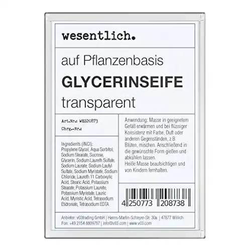 Rohseife wesentlich. Glycerinseife, 500g transparente Basisseife