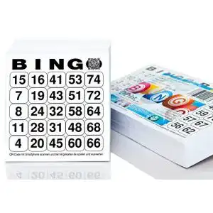 Bingo-Karten DiPrint 500 Bingo Karten, 25 aus 75, 10,5 x 11 cm