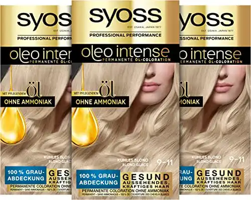 Haarfärbemittel blond Syoss Oleo Intense Permanente Öl-Coloration