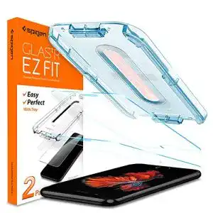 iPhone-7-Panzerglas Spigen Glas.tR EZ Fit, 2 Stück, Kratzfest
