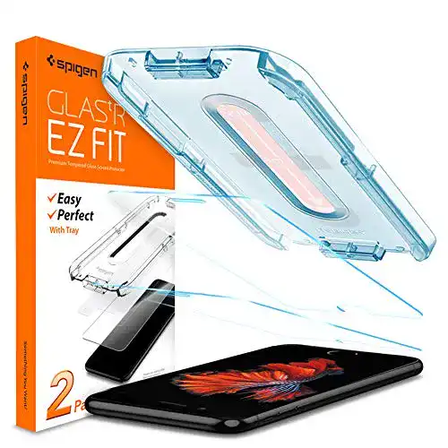 iPhone-7-Panzerglas Spigen Glas.tR EZ Fit, 2 Stück, Kratzfest