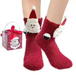 Weihnachtssocken BINXWA Kuschelsocken Damen Geschenk Box