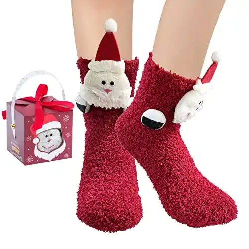 Weihnachtssocken BINXWA Kuschelsocken Damen Geschenk Box