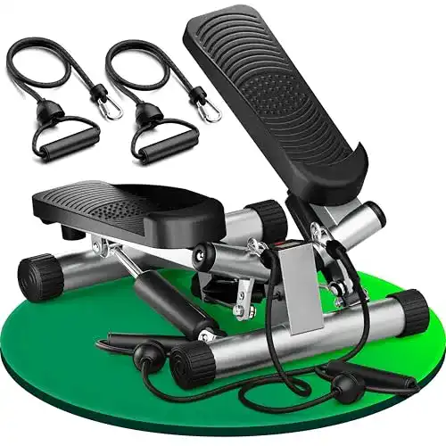 Stepper Ultrasport Up-Down- mit Trainingsbändern, Mini-Fitnessgerät inkl. Trainingscomputer