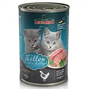 Kitten-Nassfutter 6 x 400g Leonardo Kitten reich an Geflügel