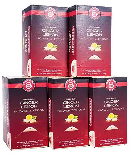 Ingwertee Teekanne Premium Ingwer Zitrone, 5er Pack (5 x 35 g)