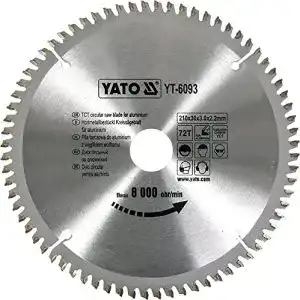 Kreissägeblatt für Aluminium Yato HM 210 x 30, 72 Zähne