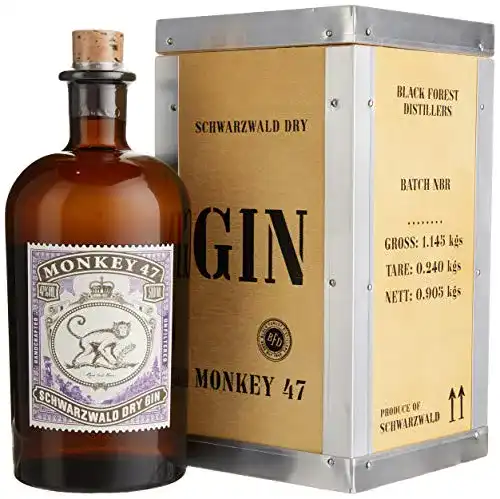 Schwarzwald-Gin Monkey 47 Schwarzwald Dry Gin in Holzkiste