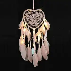 Traumfänger RAILONCH Herz Boho-Stil Handgefertigt LED Licht