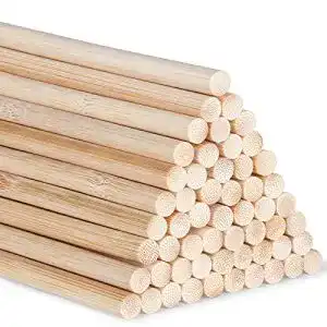 Holzstäbchen AUSYDE Bambusstäbe zum Basteln 30cm, 55 Stück