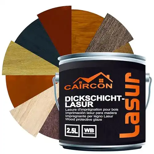 Dickschichtlasur CAIRCON 2in1 | Holzlasur – Ebenholz 2,5L