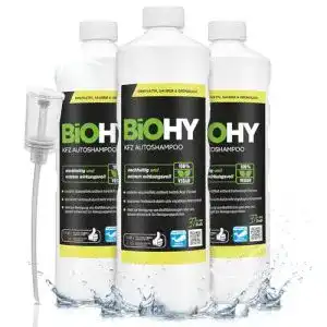 Autoshampoo biologisch abbaubar BIOHY KFZ (3 x 1 Liter)