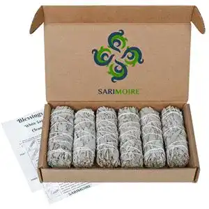 Weißer Salbei Sarimoire Smudge Sticks, 6-10cm Sage Bundles