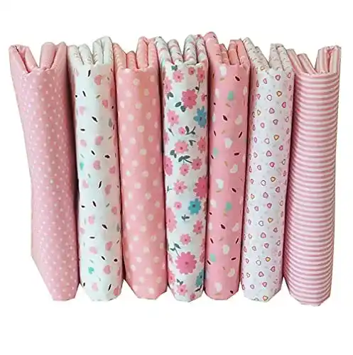 Furoshiki-Tuch Egurs 7 Stücke Rosa Serie Patchwork Stoffe Paket