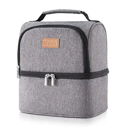 Lifewit-Kühltasche Lifewit Lunchtasche Thermotasche 7L (Grau)