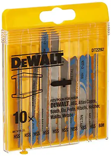 Die beste Stichsägeblätter (Metall) DEWALT HSS Stichsägenblätter 10-tlg. 2026 Test Bestseller Stichsägeblätter (Metall) DEWALT HSS Stichsägenblätter 10-tlg.