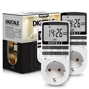 Zeitschaltuhr NOVKIT 2X Digitale Steckdose10 konfigurierbar