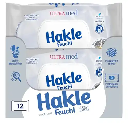 Feuchtes-Toilettenpapier Hakle Feucht ULTRA med im 12er-Pack