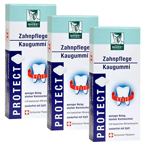 Xylit-Kaugummi Ralf BADERs Gesundheit BADERs PROTECT, 3 x 20