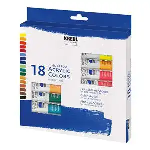 Acrylfarben KREUL 28251 – El Greco , 18 x 12 ml, glänzend
