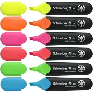 Textmarker Schneider Job 150 nachfüllbar und lichtbeständig 6er