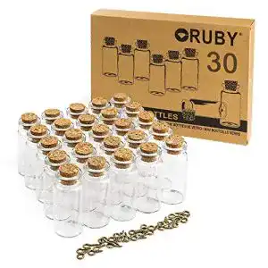 Reagenzgläser RUBY 30pcs 10ml Mini Glasflaschen mit Korken