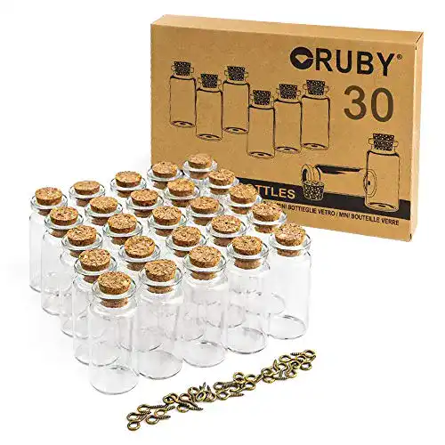 Die beste Reagenzgläser RUBY 30pcs 10ml Mini Glasflaschen mit Korken 2026 Test Bestseller Reagenzgläser RUBY 30pcs 10ml Mini Glasflaschen mit Korken