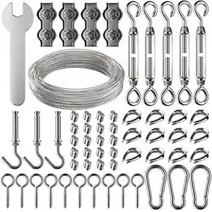 Drahtseil Ruesious 30m Φ2mm Stahlseil Kit, 304 Edelstahl