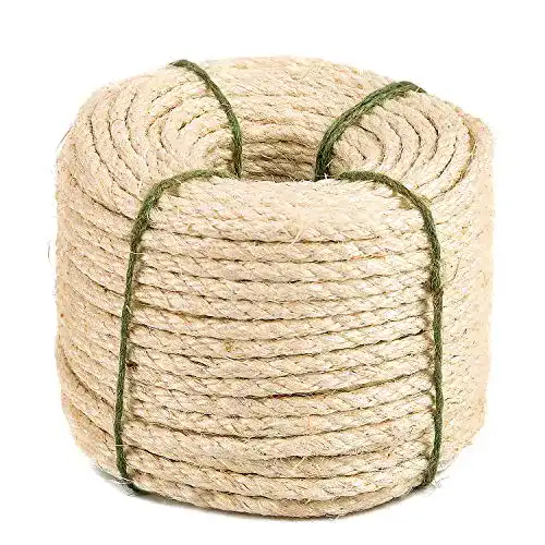 Sisalseil Yangbaga natürliches Sisal Seil, 50m, 8mm (mit einem Ball)