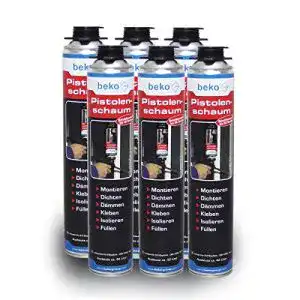 Bauschaum beko 6x Pistolenschaum Polyurethanschaum 750 ml