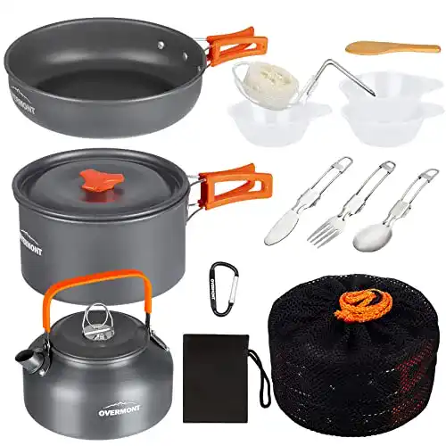 Camping-Kochgeschirr Overmont Camping Kochgeschirr Set