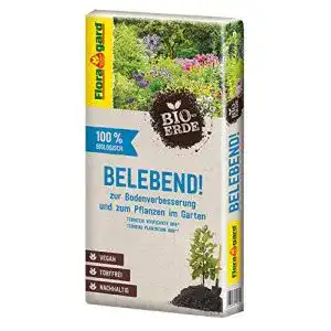 Rasenerde Floragard Bio-Erde Belebend 1×60 Liter – torffrei, vegan