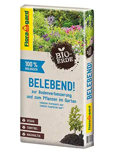 Rasenerde Floragard Bio-Erde Belebend 1×60 Liter – torffrei, vegan