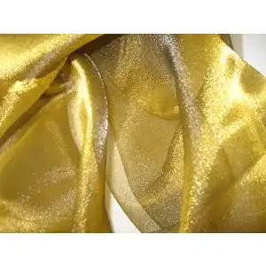 Organza-Stoff Mc-Stoff CRYSTAL Organza Stoff GOLD Meterware