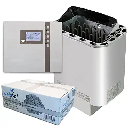 Saunaofen Well Solutions Saunaset | Edelstahl Next 9 kW