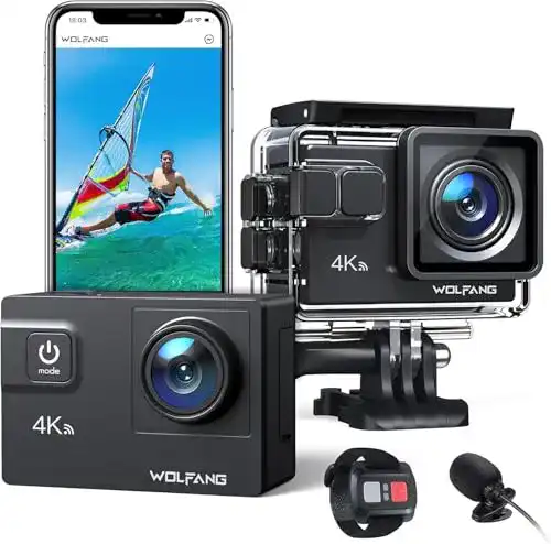 günstige Action-Cam WOLFANG GA300 Action Cam 4K 60FPS