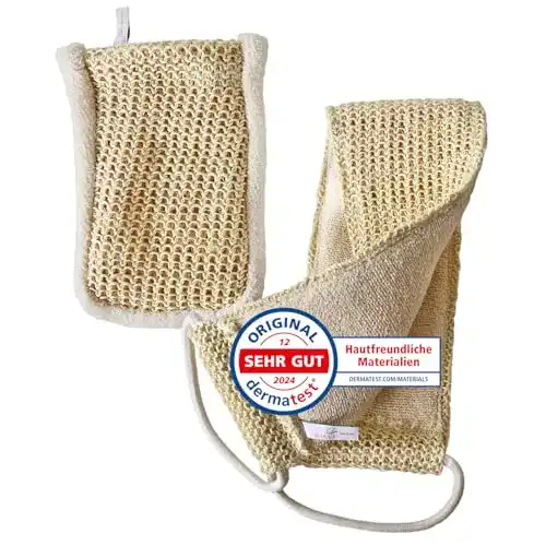 Peelinghandschuh Sarenius Sisal Set in Bio-Qualität. Massagegurt