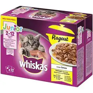 Kitten-Nassfutter whiskas Multipack Junior Ragout Geflügelauswahl
