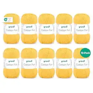 Vegane-Wolle Gründl Cotton Fun Strickgarn/Häkelgarn, 50 g
