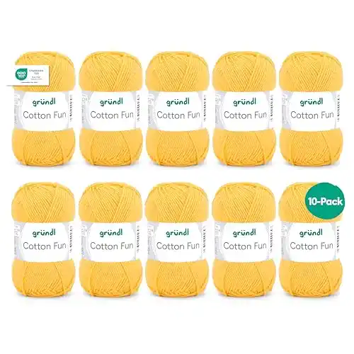 Vegane-Wolle Gründl Cotton Fun Strickgarn/Häkelgarn, 50 g