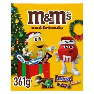 Adventskalender Schokolade M&M Friends, 24 Portionsbeutel