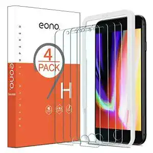 iPhone-7-Plus-Panzerglas Eono Amazon Brand, 4 Stück Schutzfolie