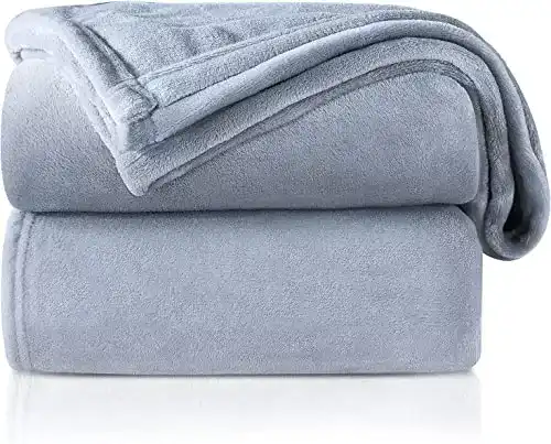 Sofadecke RATEL Kuscheldecke Flauschig Flanelldecke, Hellgrau