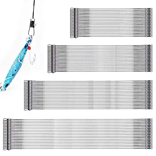 Stahlvorfach BHGT 80 pcs Stahlvorfächer mit Karabiner Wirbel