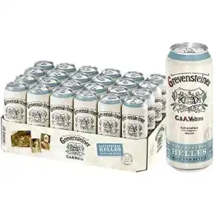 Helles Bier Grevensteiner Naturtrübes Helles, EINWEG 24 x 0.5 l