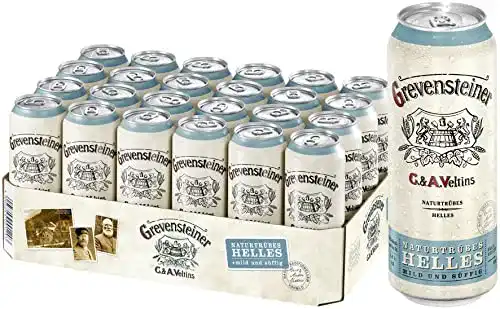 Helles Bier Grevensteiner Naturtrübes Helles, EINWEG 24 x 0.5 l