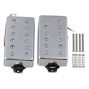 Humbucker Yibuy 2xWhole Silver Cover 50mm 52mm