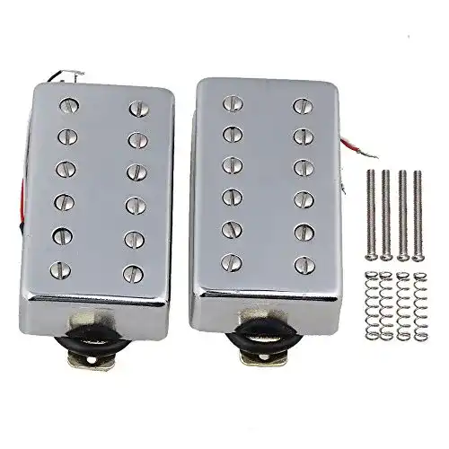 Humbucker Yibuy 2xWhole Silver Cover 50mm 52mm